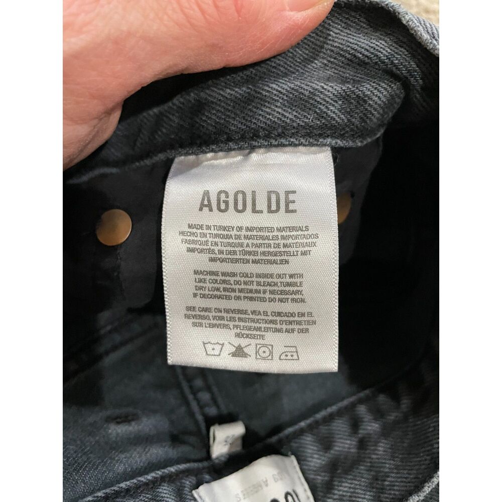 Women's AGOLDE Balloon black Jeans Size 25 High Rise Denim organic cotton - Picture 13 of 16